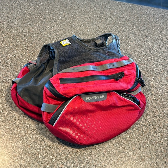 RuffWear Red and Black Dog Backpack